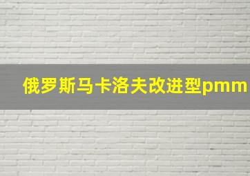 俄罗斯马卡洛夫改进型pmm