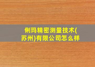 俐玛精密测量技术(苏州)有限公司怎么样