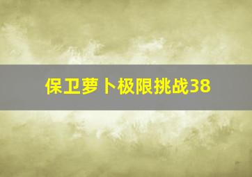 保卫萝卜极限挑战38