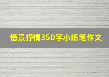 借景抒情350字小练笔作文