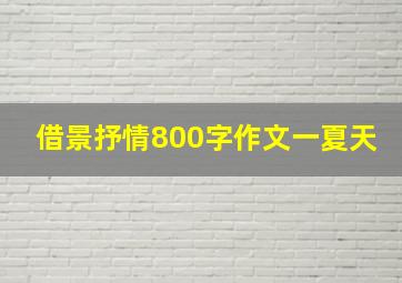 借景抒情800字作文一夏天