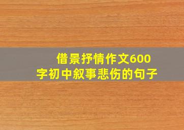 借景抒情作文600字初中叙事悲伤的句子