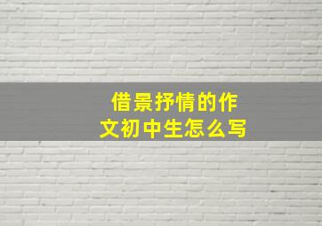 借景抒情的作文初中生怎么写