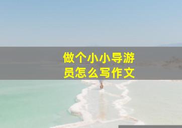 做个小小导游员怎么写作文