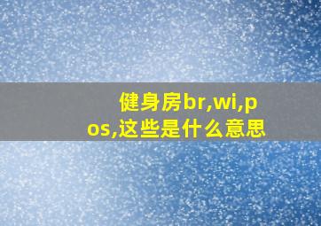 健身房br,wi,pos,这些是什么意思