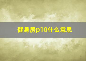 健身房p10什么意思