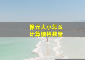 像元大小怎么计算栅格数量