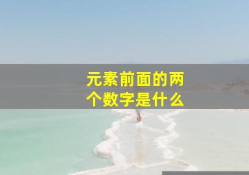 元素前面的两个数字是什么