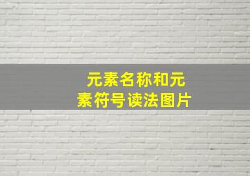 元素名称和元素符号读法图片