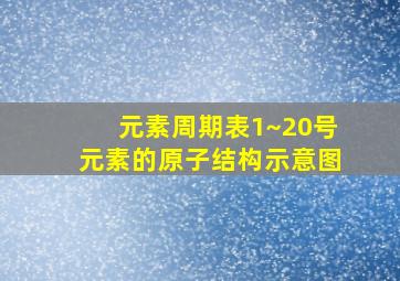 元素周期表1~20号元素的原子结构示意图