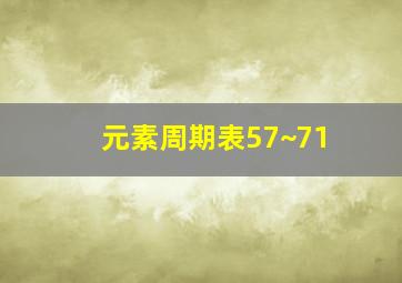 元素周期表57~71