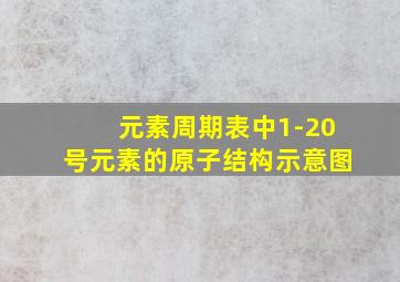 元素周期表中1-20号元素的原子结构示意图