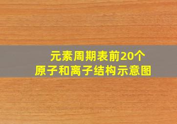 元素周期表前20个原子和离子结构示意图