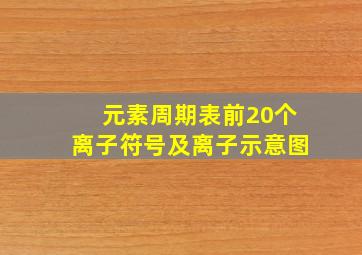 元素周期表前20个离子符号及离子示意图