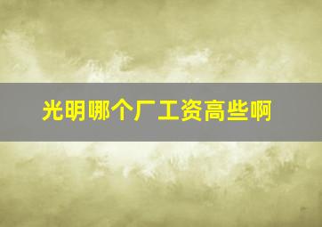 光明哪个厂工资高些啊