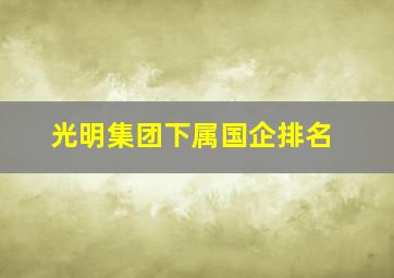 光明集团下属国企排名