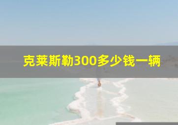 克莱斯勒300多少钱一辆