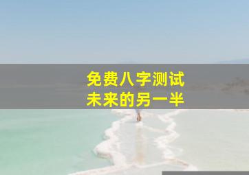 免费八字测试未来的另一半