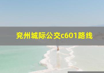 兖州城际公交c601路线