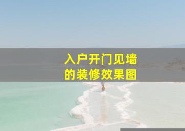 入户开门见墙的装修效果图