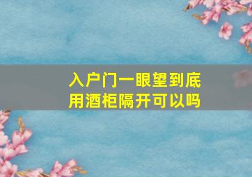 入户门一眼望到底用酒柜隔开可以吗