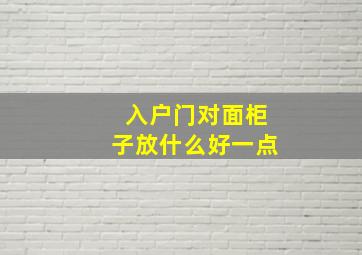 入户门对面柜子放什么好一点