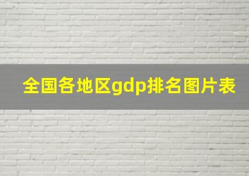 全国各地区gdp排名图片表