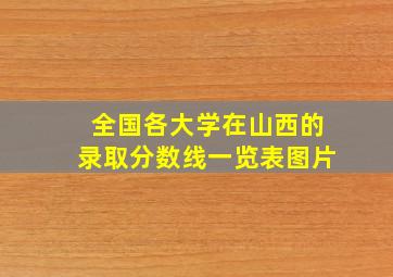 全国各大学在山西的录取分数线一览表图片