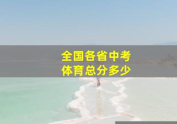 全国各省中考体育总分多少