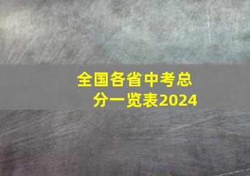 全国各省中考总分一览表2024