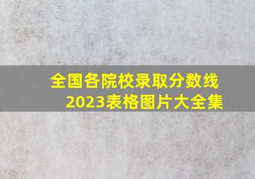 全国各院校录取分数线2023表格图片大全集