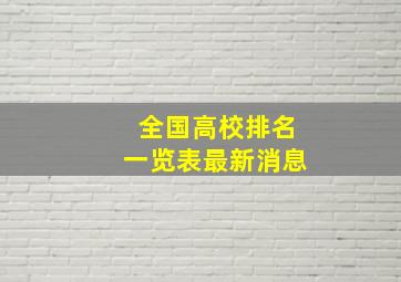 全国高校排名一览表最新消息