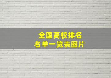 全国高校排名名单一览表图片