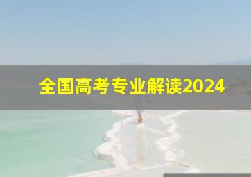 全国高考专业解读2024