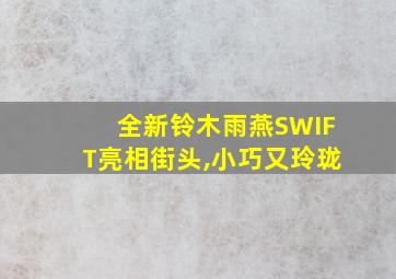 全新铃木雨燕SWIFT亮相街头,小巧又玲珑