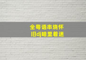 全粤语串烧怀旧dj暗里着迷