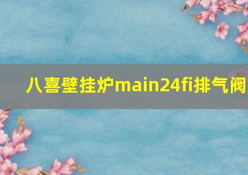 八喜壁挂炉main24fi排气阀