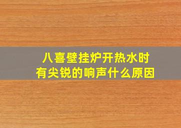 八喜壁挂炉开热水时有尖锐的响声什么原因