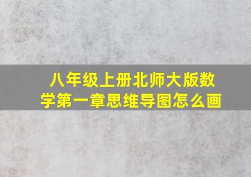 八年级上册北师大版数学第一章思维导图怎么画