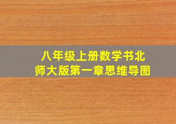 八年级上册数学书北师大版第一章思维导图