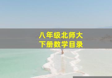 八年级北师大下册数学目录