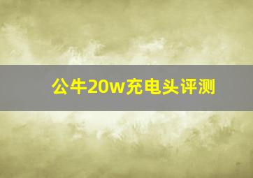 公牛20w充电头评测