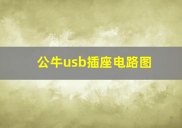 公牛usb插座电路图