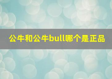 公牛和公牛bull哪个是正品