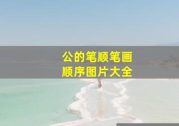 公的笔顺笔画顺序图片大全