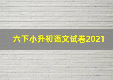 六下小升初语文试卷2021