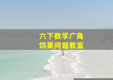 六下数学广角鸽巢问题教案