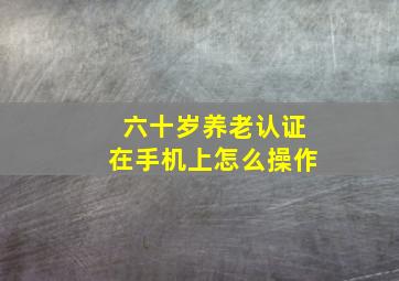 六十岁养老认证在手机上怎么操作