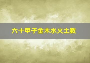 六十甲子金木水火土数