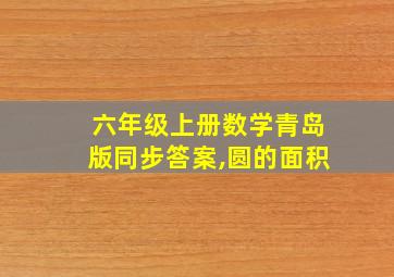 六年级上册数学青岛版同步答案,圆的面积